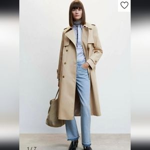 NWT BLACK Mango Lolipop Trench Coat